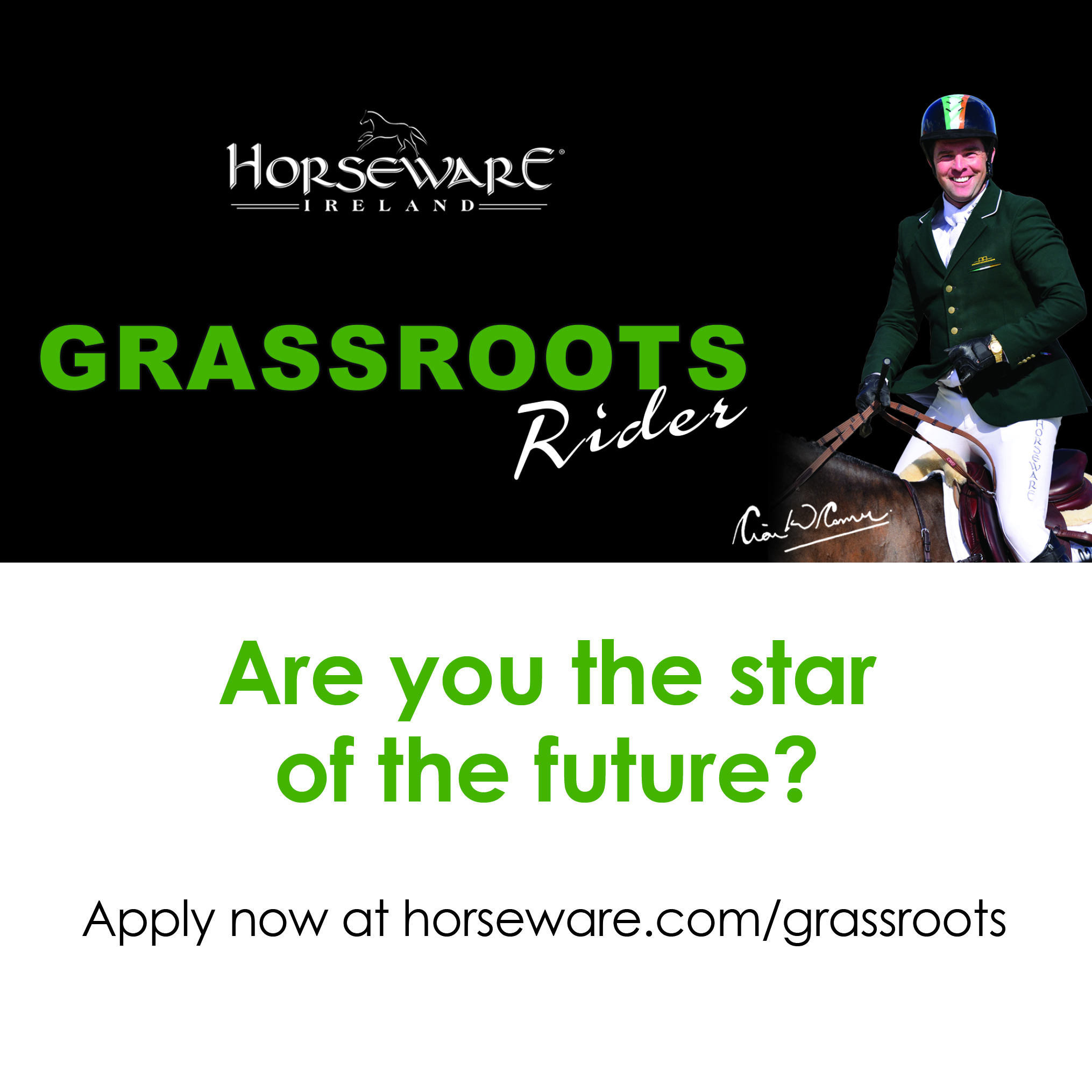 Horseware offers grassroots sponsorship.